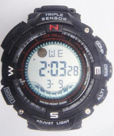 감지기 Casio 3배 작풍 다기능 디지털 방식으로 시계 급강하 30m 깊이 PU 악대