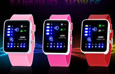 shockproof LED 디지털 방식으로 숙녀 손목 시계, 항자성 이원 시계