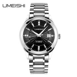 남성을 위한 스테인리스 QuartzWatch 상한 케이스 그리고 결박 경질 유리 손목 시계