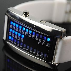 새로운 유행 남자 여자 29의 저속한 파랑 LED 디지털 방식으로 스포츠 시계 백색